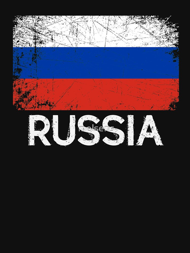 Russian Flag Design | Vintage Made In Russia Gift by melsens