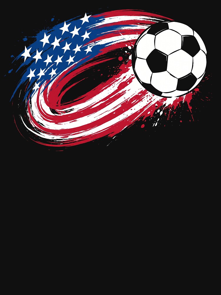 USA Soccer Ball Splatter American Flag Graphic by TeNovaStudio