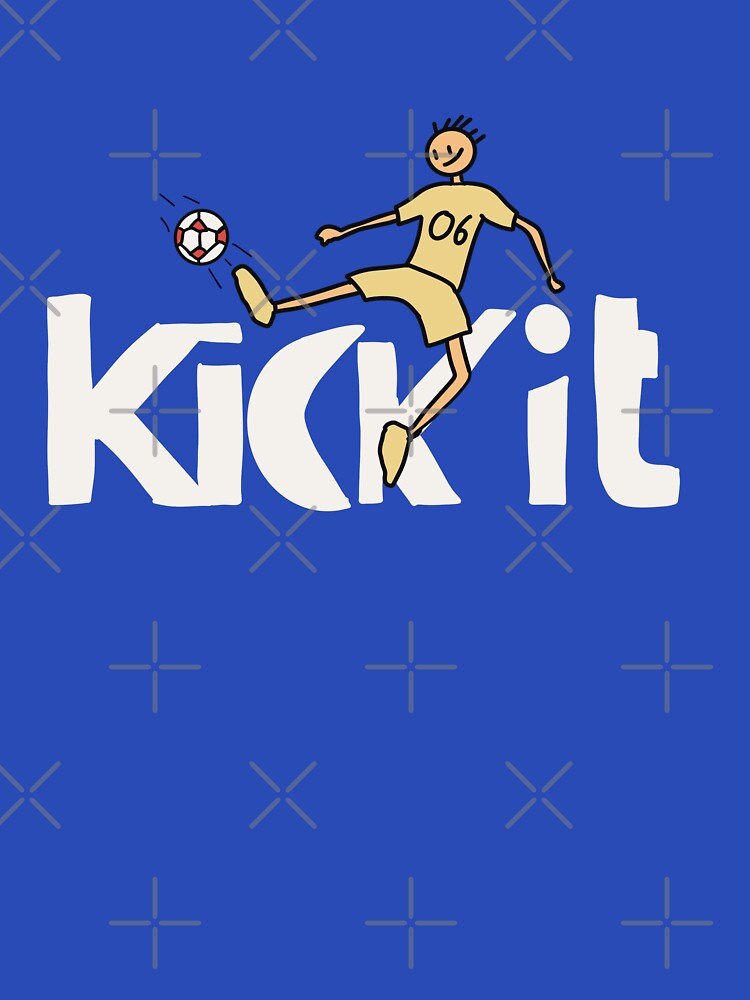 Kick It – Funny  Soccer Player Illustration for Football Lovers by Popstudio85