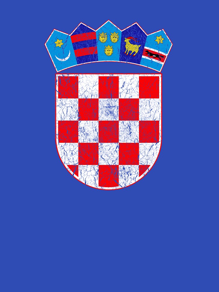 Vintage Croatia Croatian Flag - Hrvatska Sahovnica by vladocar