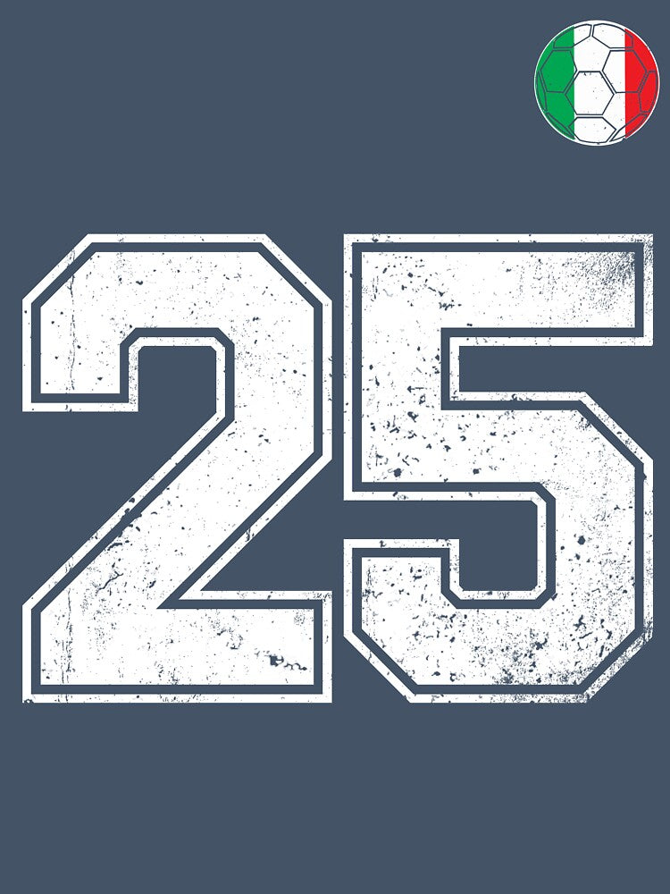 Italy Soccer Number 25 Vintage Sports Fan by RoyesButler