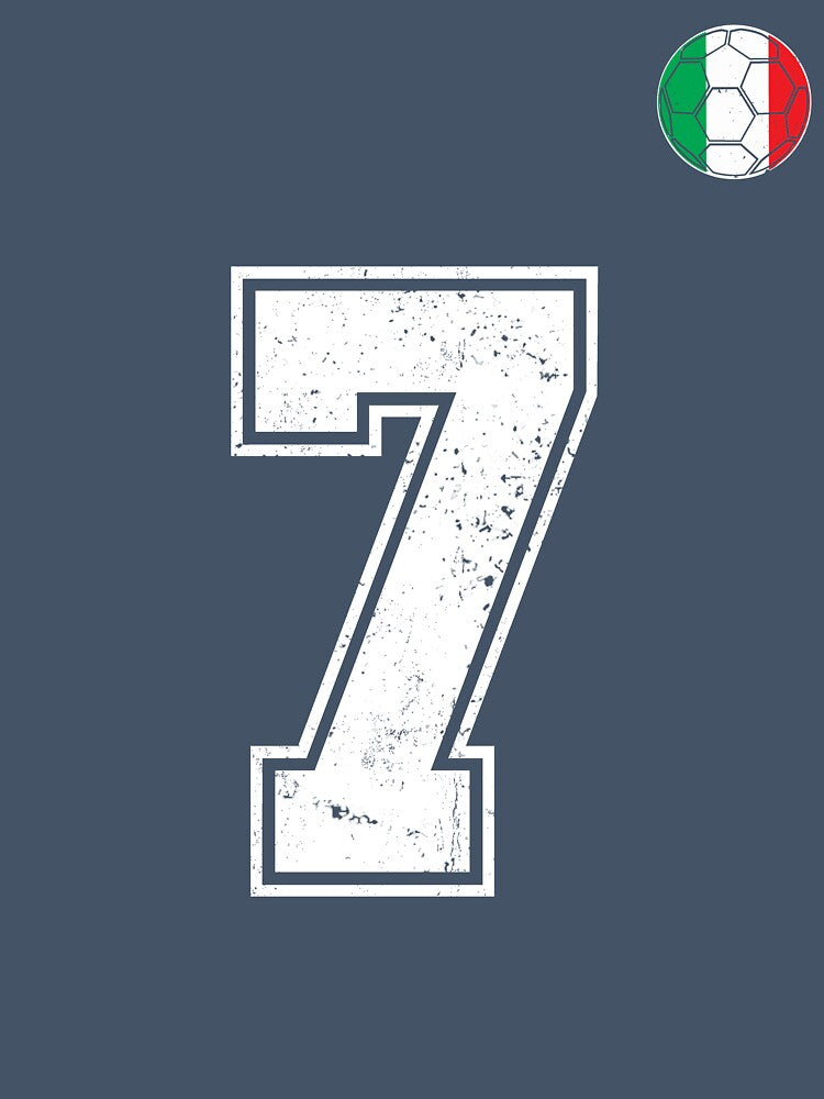 Italy Soccer Number 7 Vintage Sports Fan by RoyesButler