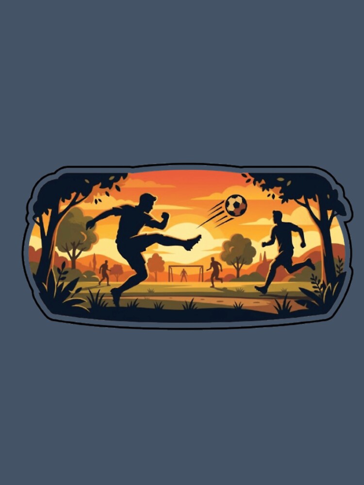 Retro Sunset Football Silhouette Sticker by abdelski