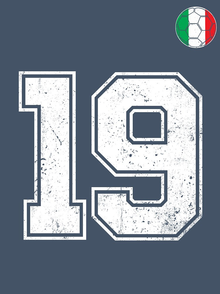 Italy Soccer Number 19 Vintage Sports Fan by RoyesButler
