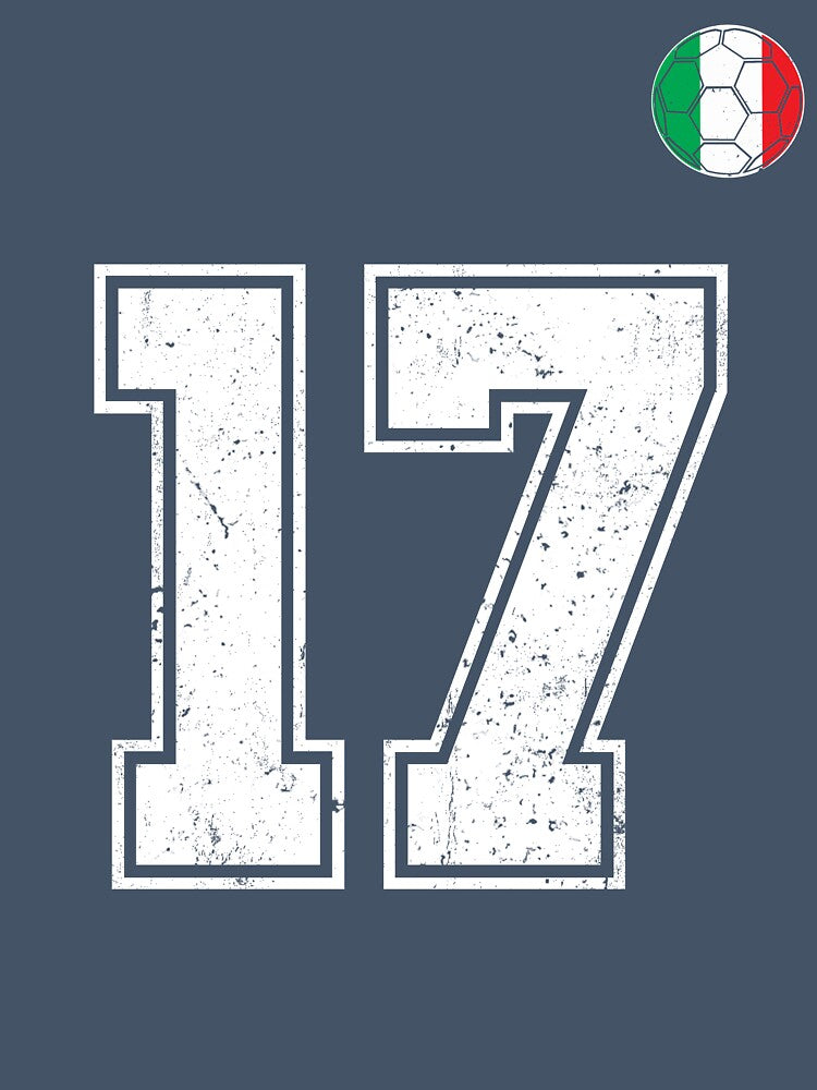 Italy Soccer Number 17 Vintage Sports Fan by RoyesButler