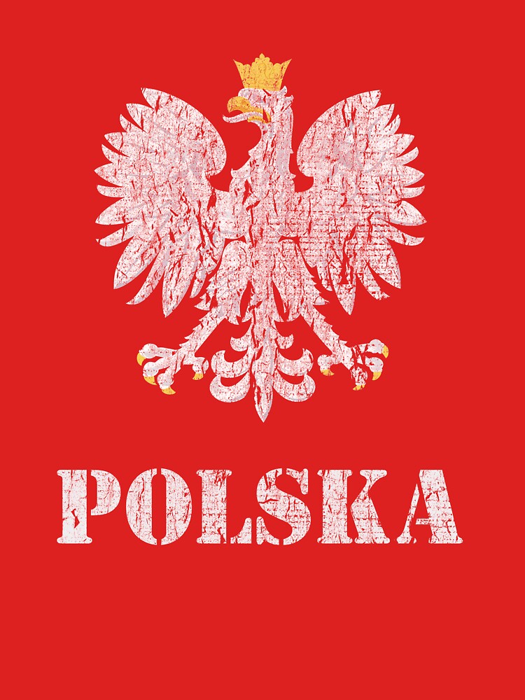 Vintage Poland Polish Flag - Polish Eagle by vladocar