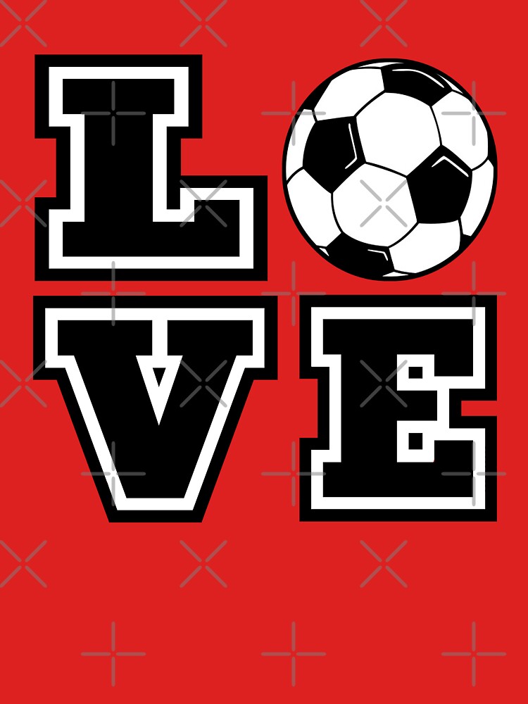 Love Soccer Sports Quote Cool Graphic Typography by Bad Kitty Designz
