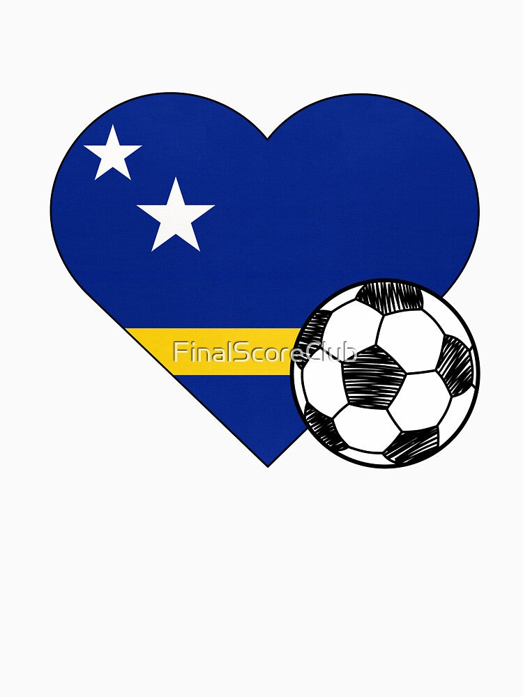Curaçao Soccer Heart Design by FinalScoreClub