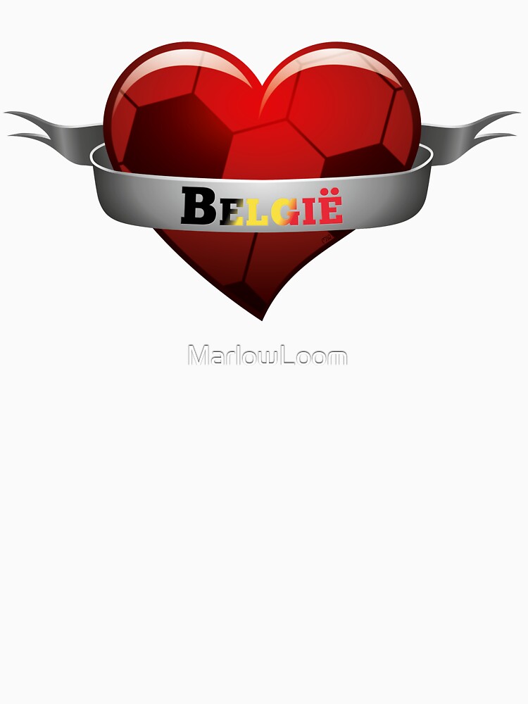 België Belgium soccer heart by MarlowLoom