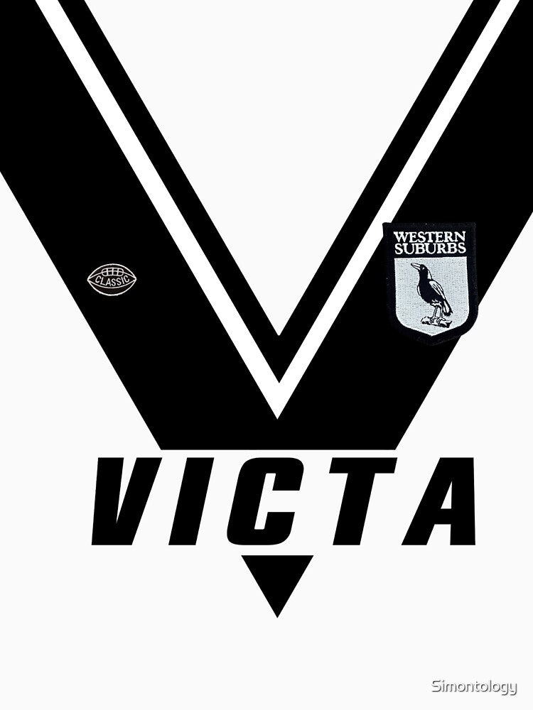 WESTERN SUBURBS MAGPIES 1980 RUGBY LEAGUE JERSEY by Simontology