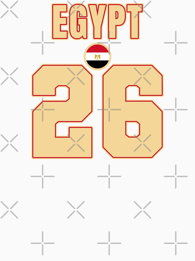Egypt 26 Football Shirt Style Design – Egypt National Team Apparel by The Hairy Melon