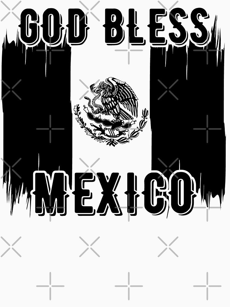 God Bless Mexico, black design by MoriaStore
