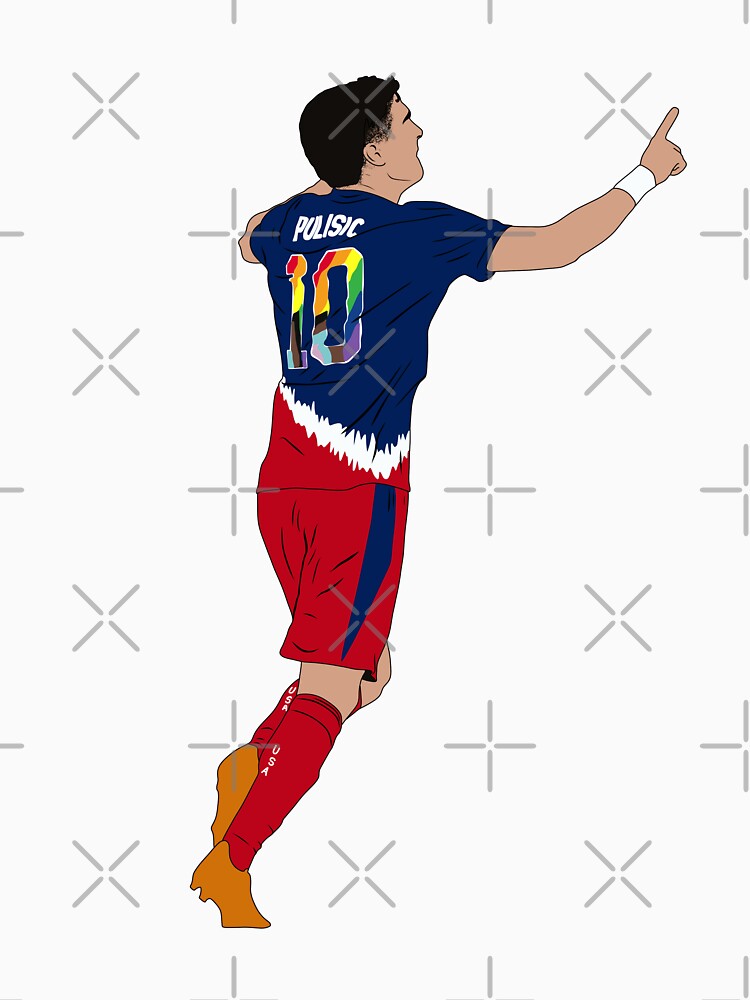 Christian Pulisic USA #10 Pride Goal Celebration Minimalist by Hevding