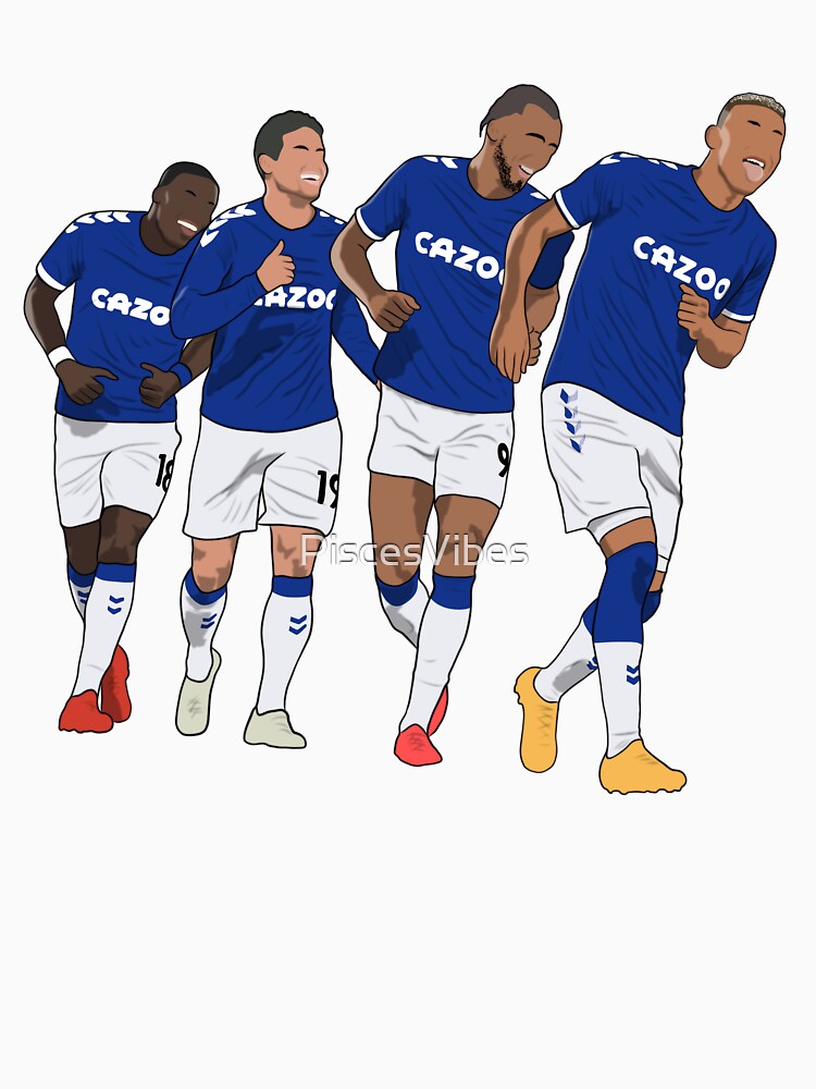 Everton Goal Celebration Richarlison Calvert Lewin Rodriguez Nkounkou by PiscesVibes