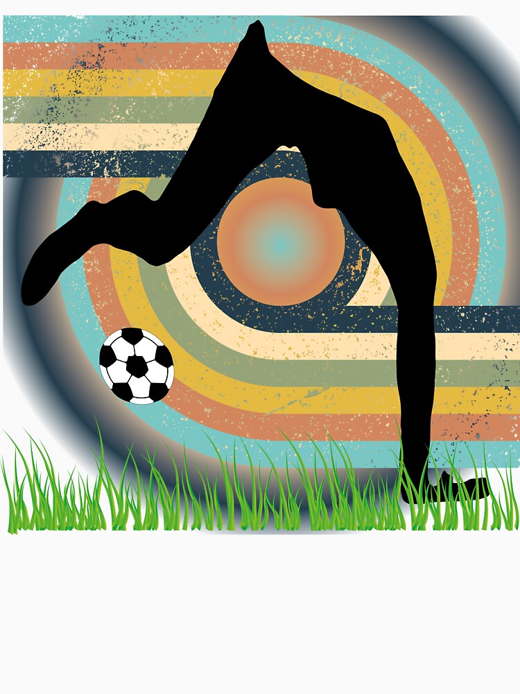 Vintage Football Silhouette Retro Sunset by DrTol