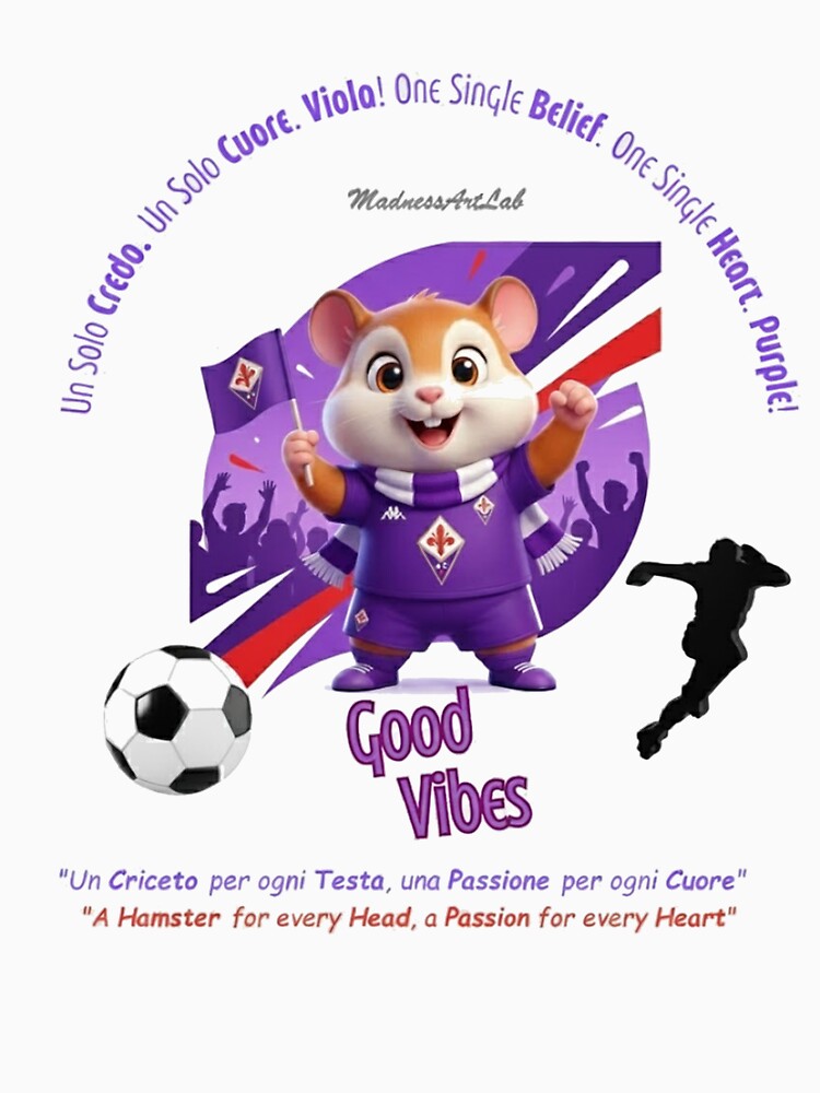 Cute Hamster Soccer Fan in Purple Jersey by MadnessArtLab