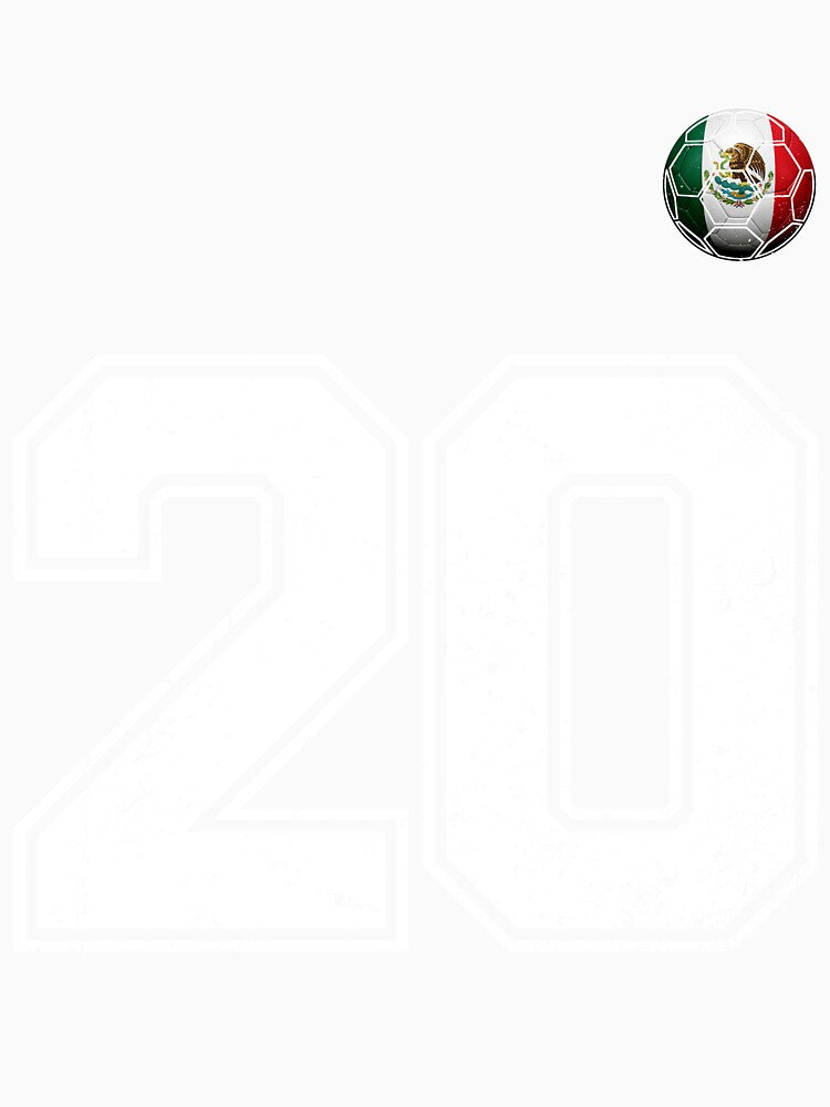 Number 20 Mexico Flag Football Fan by BernoNickel