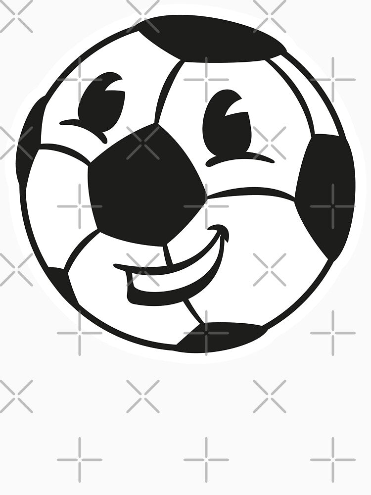 Soccer ball mascot illustration smiling happily. Ideal for educational and advertising materials by LucianoCosmo