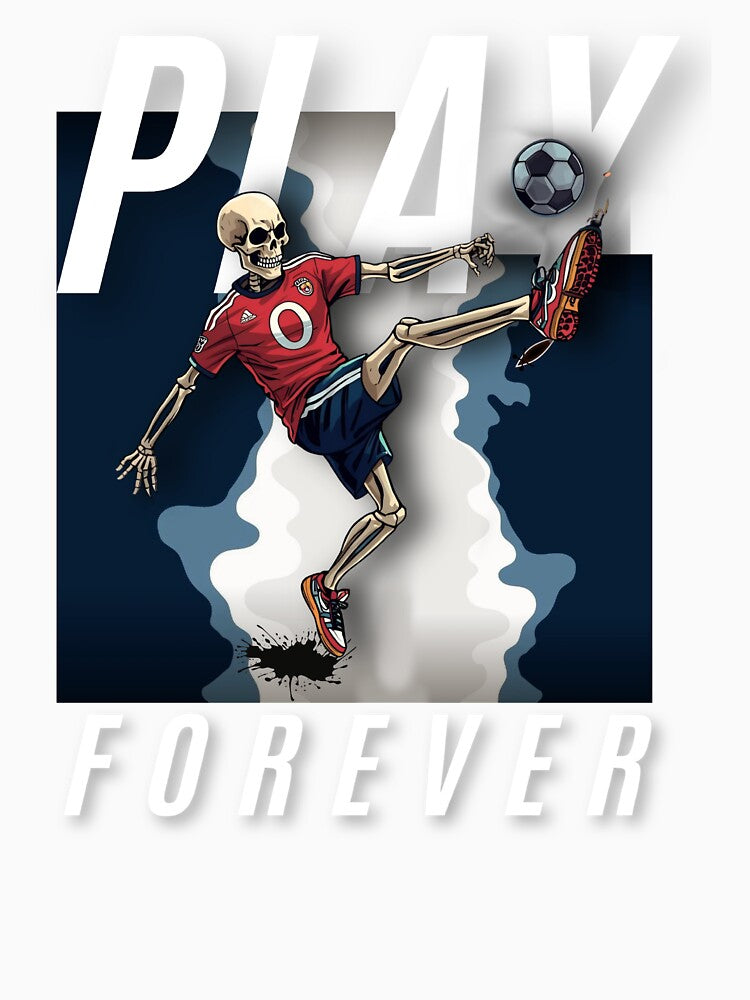 Play Forever - Skeleton Football & Soccer Player by CREEPY CRAZE