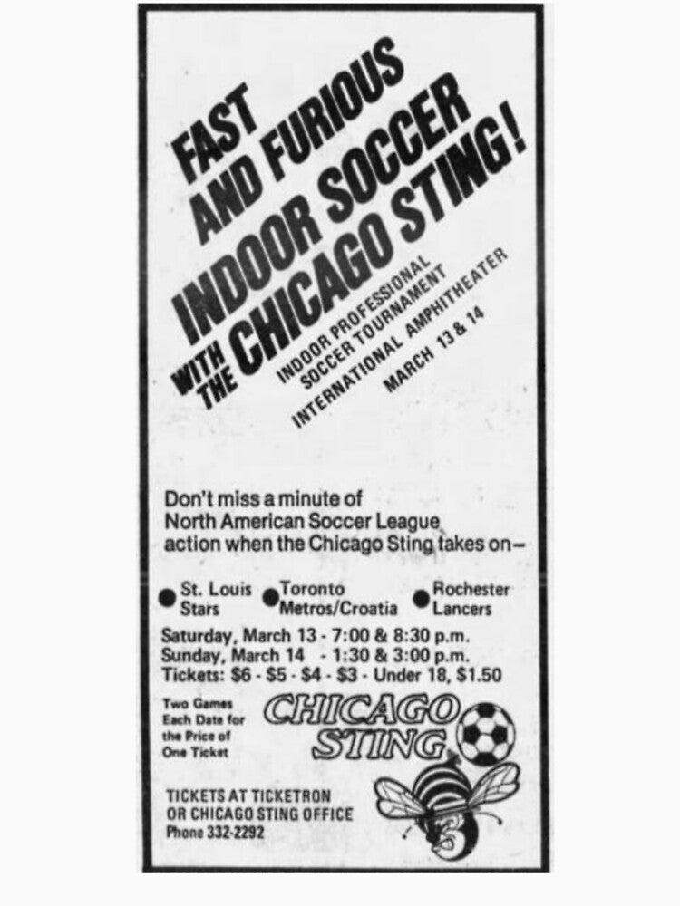 Chicago Sting Indoor Soccer Poster by Brandsutd