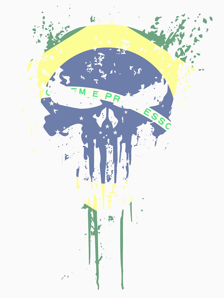 Brazil Flag  Skull design by AEGMEDIA