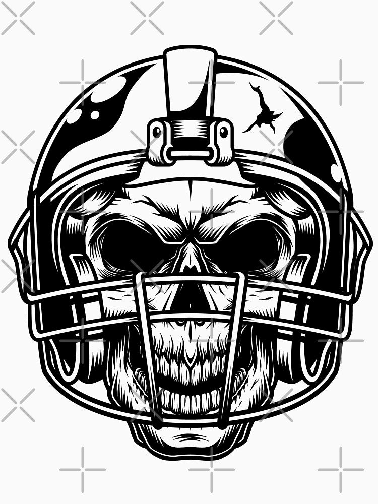 American Football Helmet Skull by eDigi-Arts