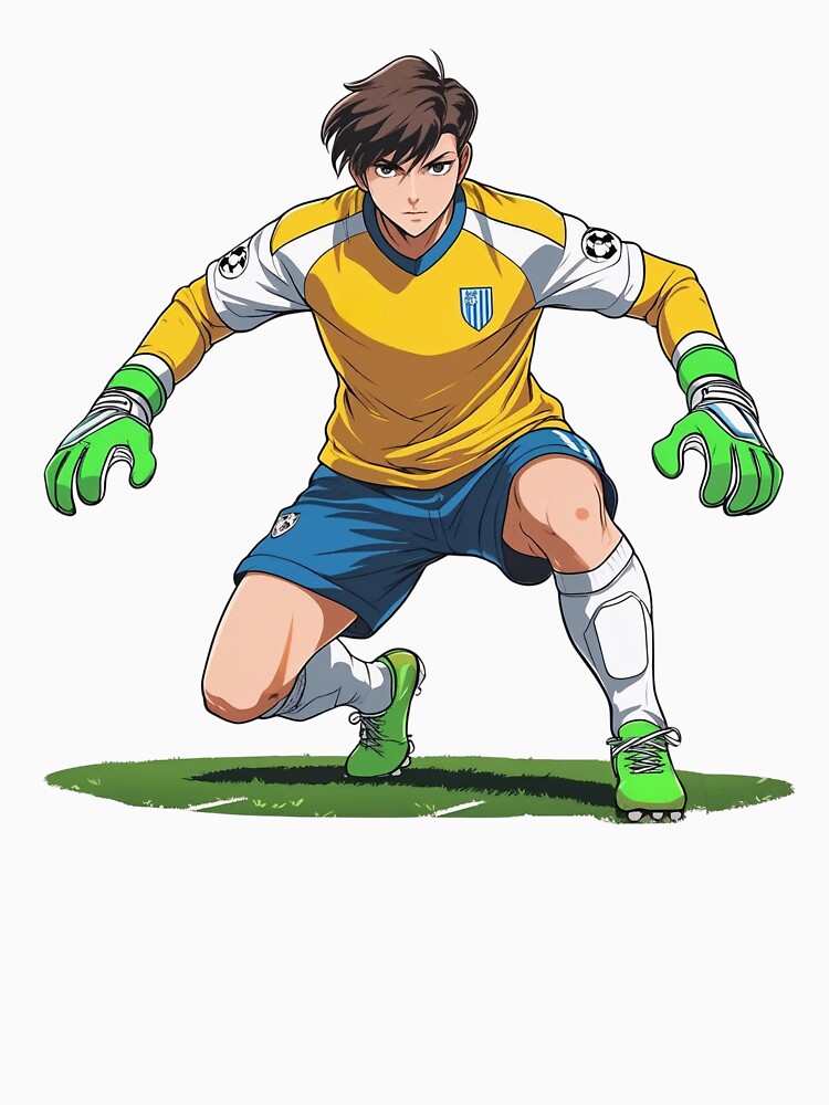 Anime style Soccer Goalkeeper Green Gloves by Koko Doko