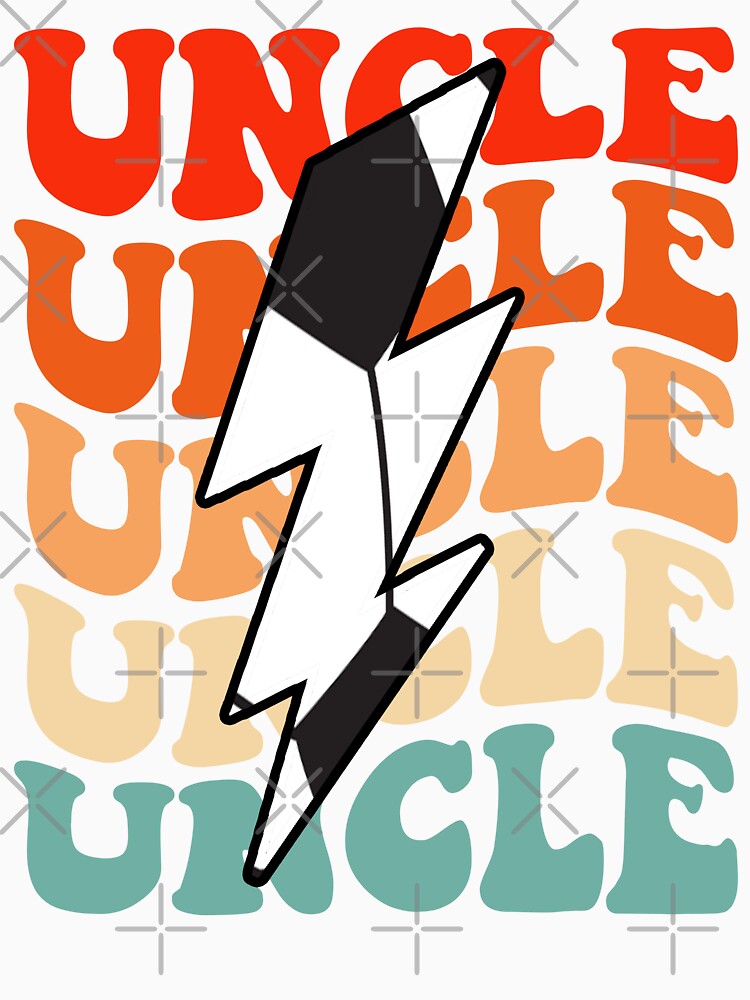 Soccer Uncle Retro Groovy Lightning Bolt Father’s Day by Christina-grich