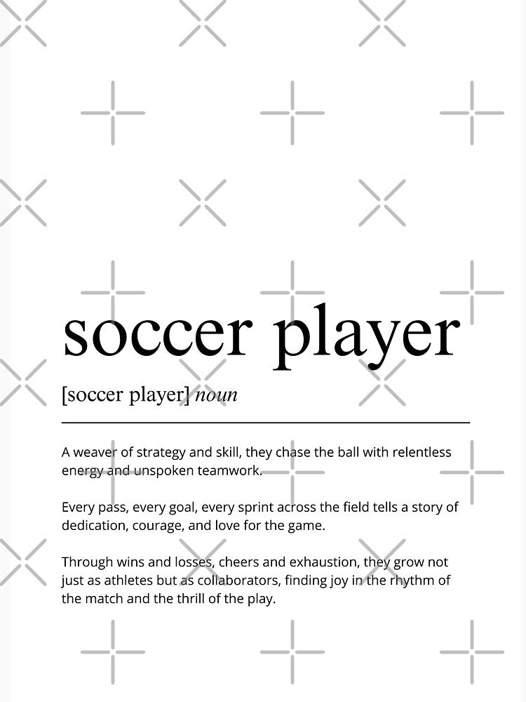 Soccer Player Motivational Art motivational quote and modern minimalist typography by shopcanva