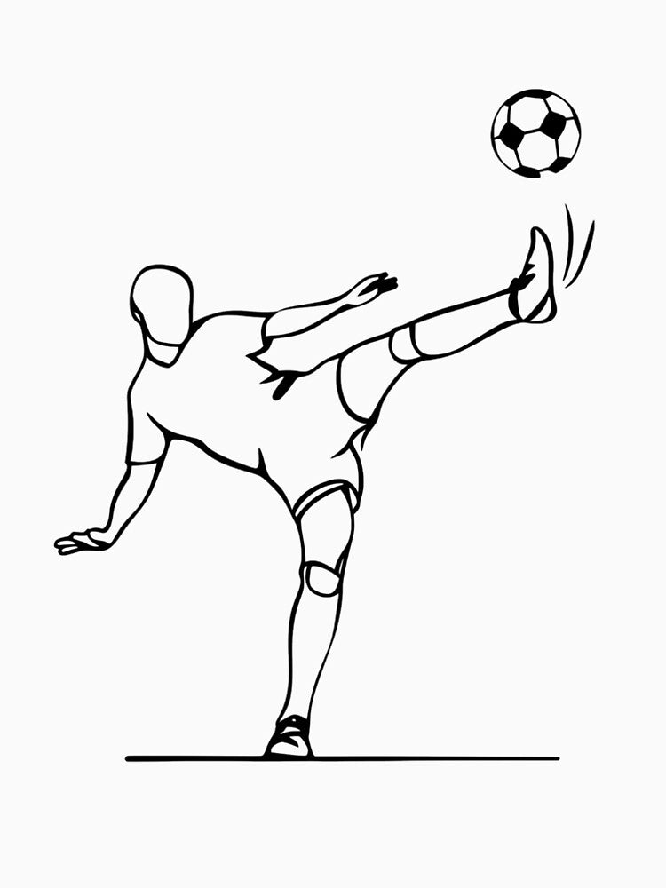 Minimalist Soccer Player Illustration for Football Fans by BestChooseArt