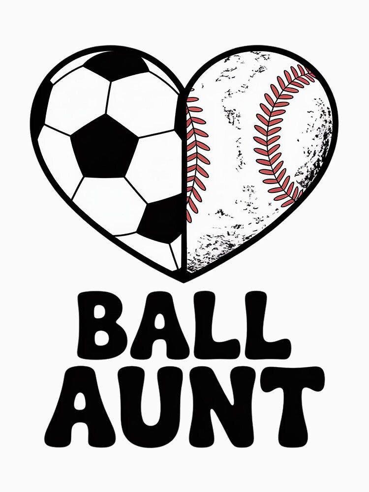 Ball Aunt Heart Soccer Baseball Aunt by Dakarothill