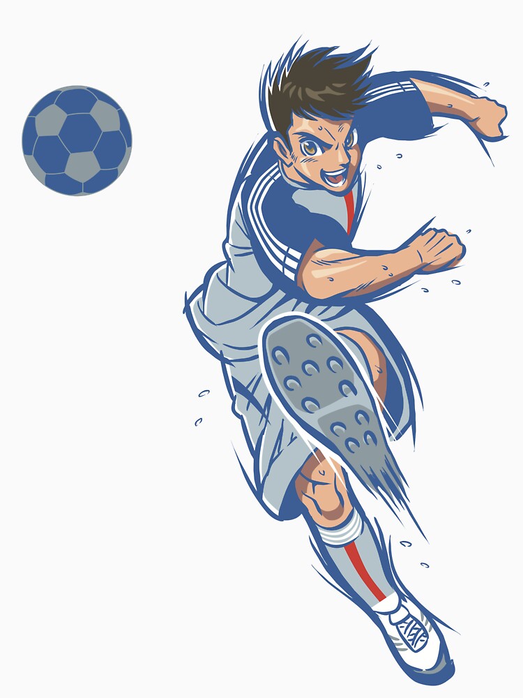 Anime Soccer Hero - Dynamic Striker Blue Strike Art by HappySproutArt