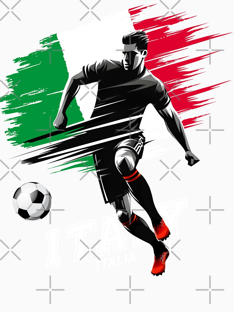 Football Soccer Italy Italian Flag Banner Player Grunge by Infinitee8hirts