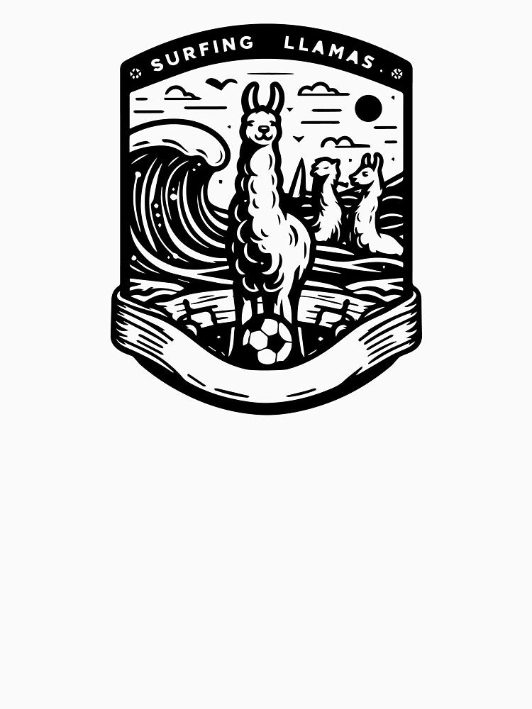 Surfing Llamas Vintage by jorggge17