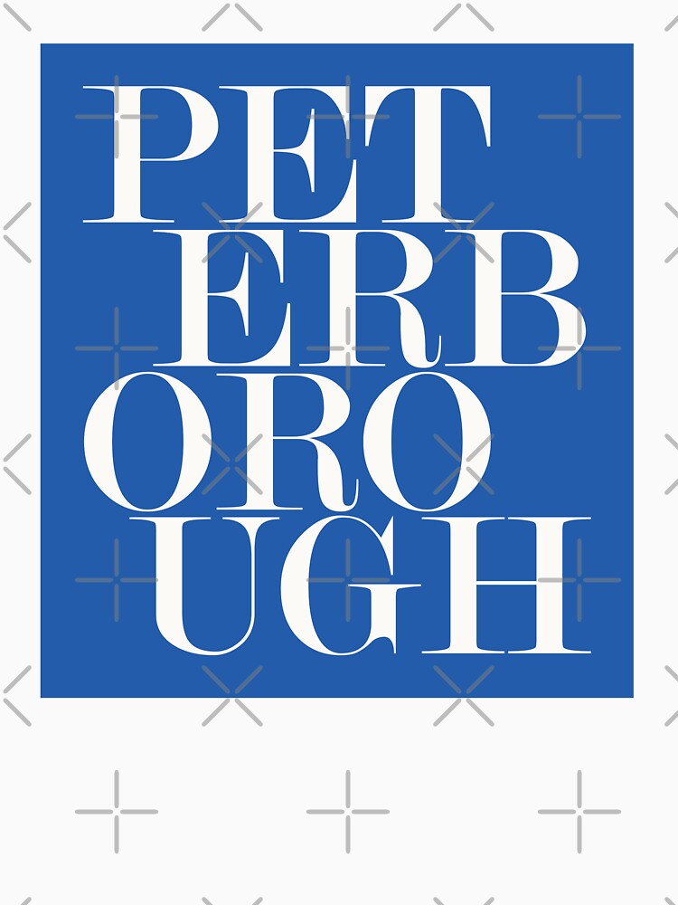 Peterborough UK Town Typography Minimalist Artwork by kakarikihill