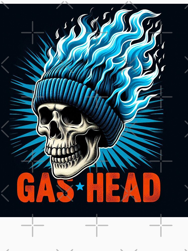 Gas head skull with flames by JasonTrivettart