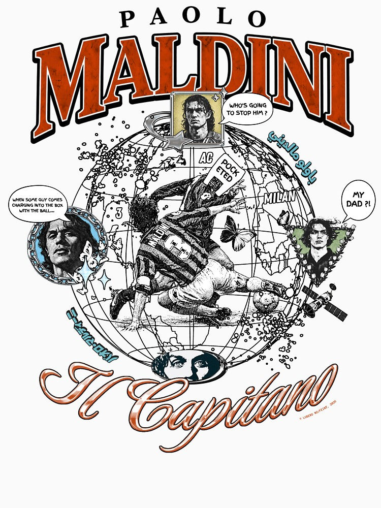 Paolo Maldini Il Capitano Vintage by moyjoystudio