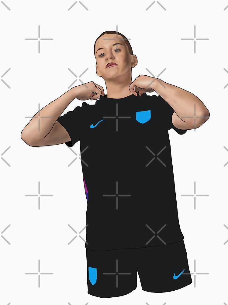 Alessia Russo England Euro 2025 Black Kit Minimalist by Hevding