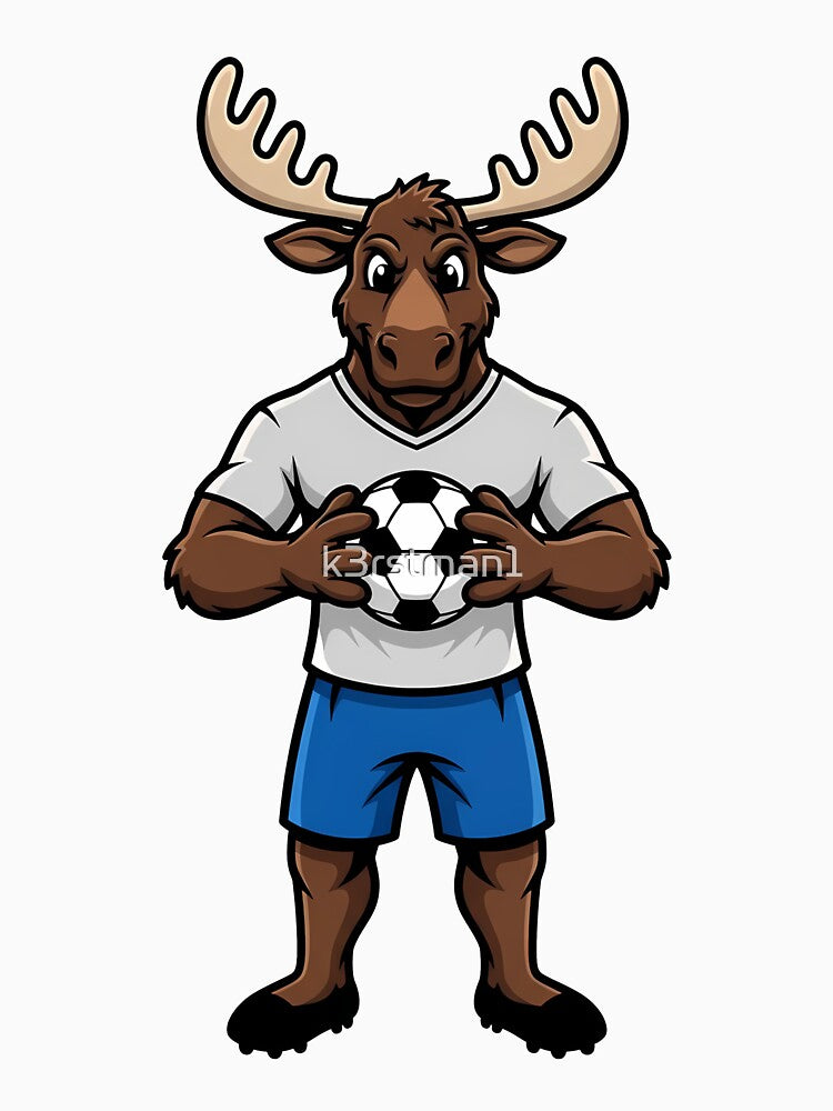 Soccer Moose Mascot Athlete by k3rstman1
