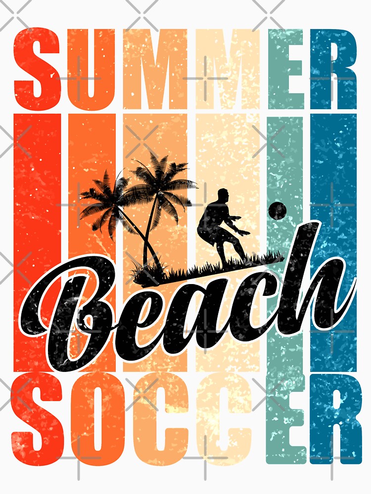 Summer Beach Soccer Retro by Teelogic