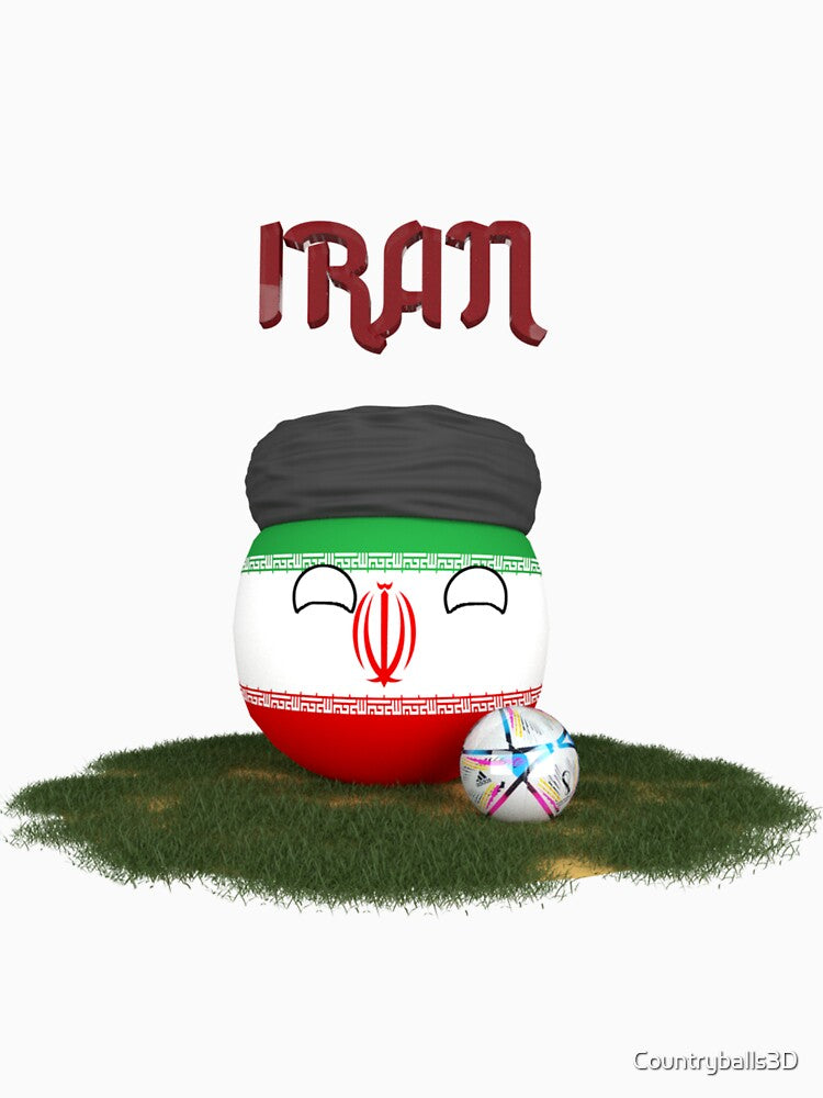 Flag Iran World Cup Qatar 2022 by Countryballs3D