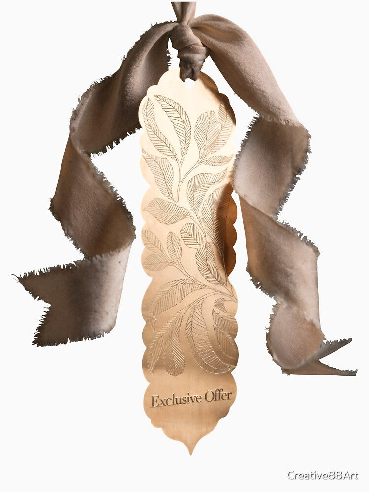 Luxury gift tag with ribbon and exclusive offer by Creative88Art