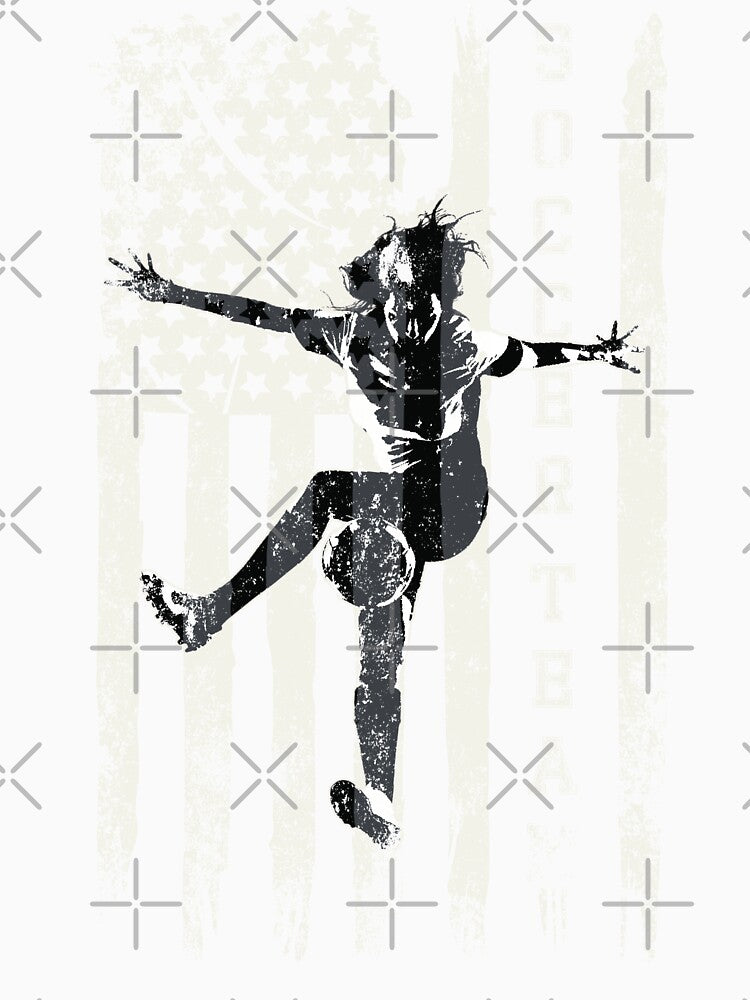 USA Soccer Flag - Freestyle Soccer Player by Numero14