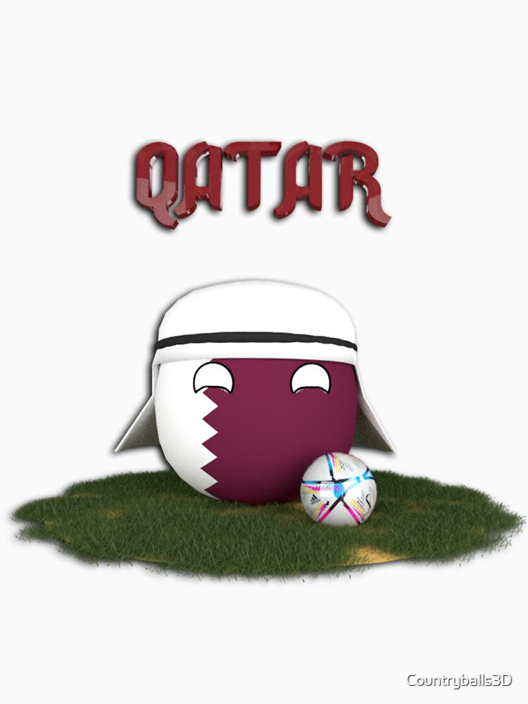 Qatar World Cup 2022 Flag by Countryballs3D