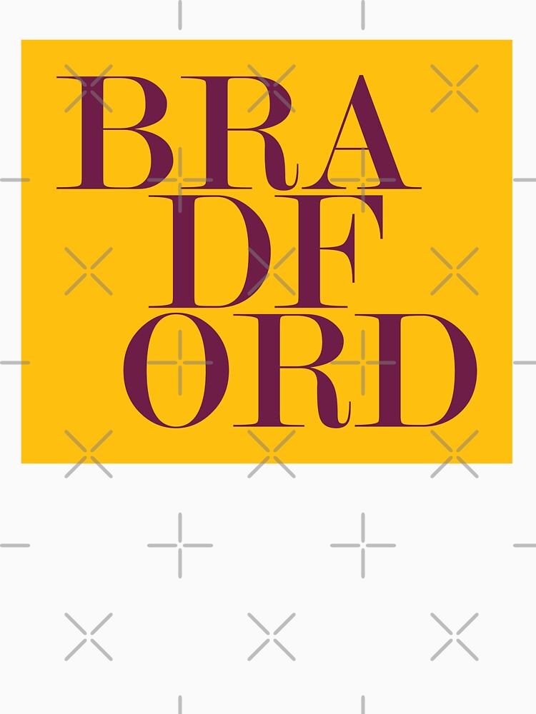 Bradford UK City Typography Minimalist Patriotic Travel Souvenir by kakarikihill