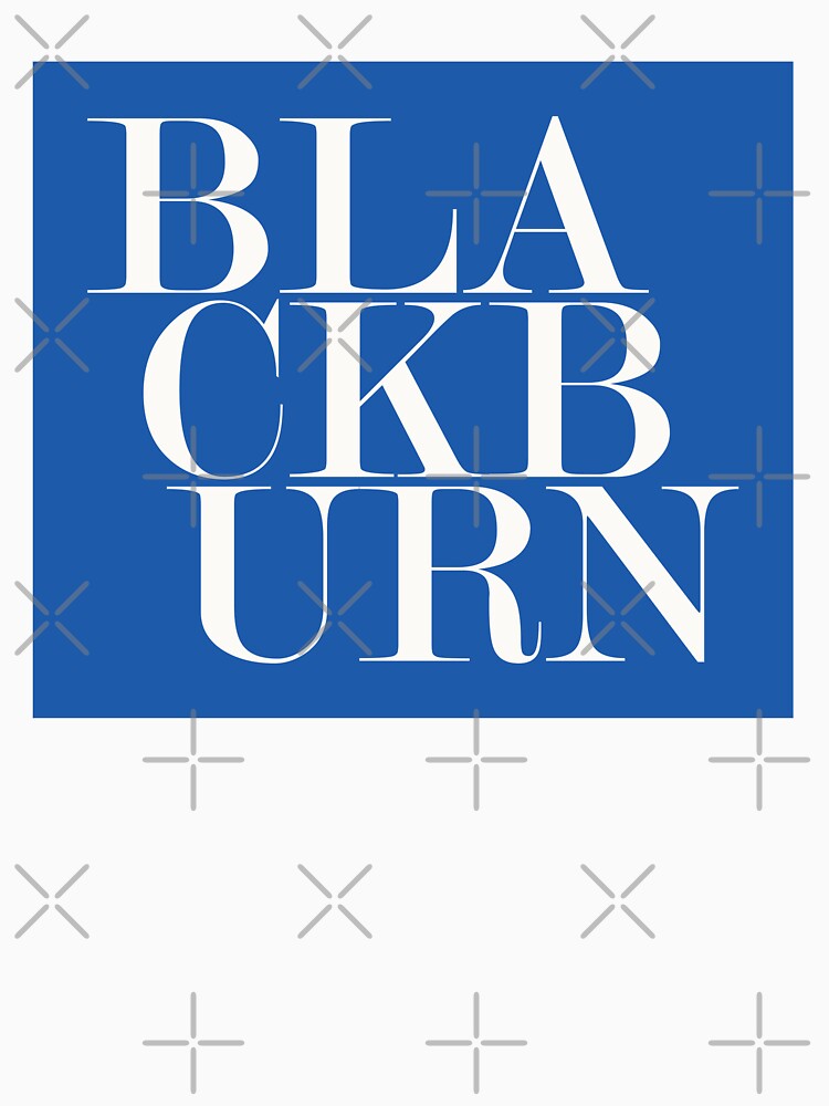 Blackburn UK Town Typography Minimalist Patriotic Travel Souvenir by kakarikihill