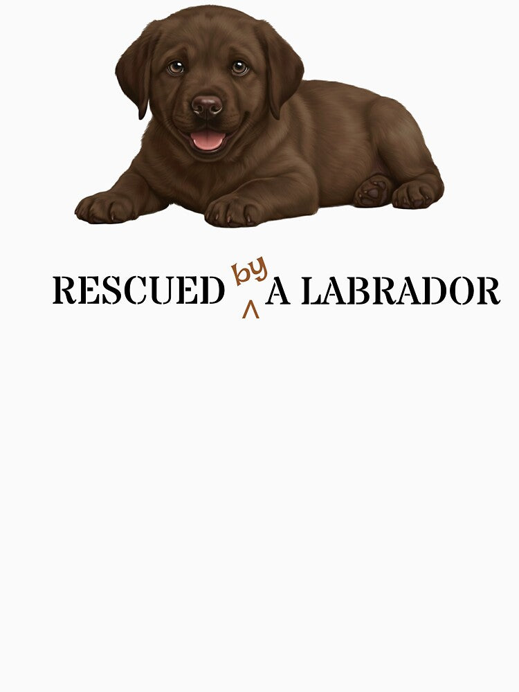 Brown Labrador Puppy Owner Gift: Rescued (by) a Labrador by MFOriginals
