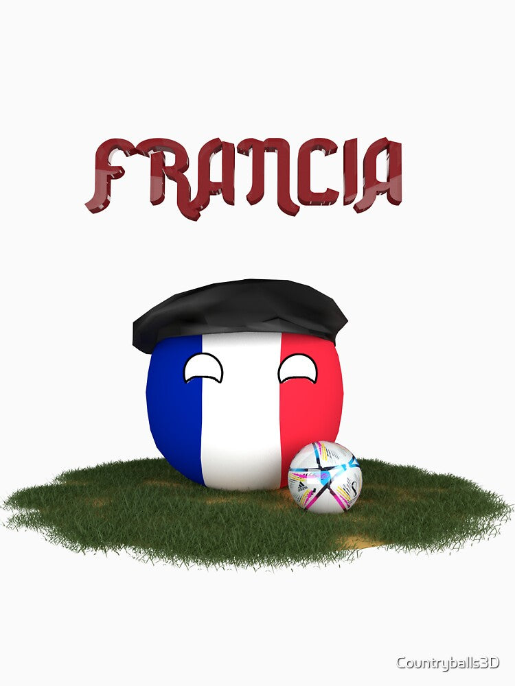 Flag France World Cup Qatar 2022 by Countryballs3D