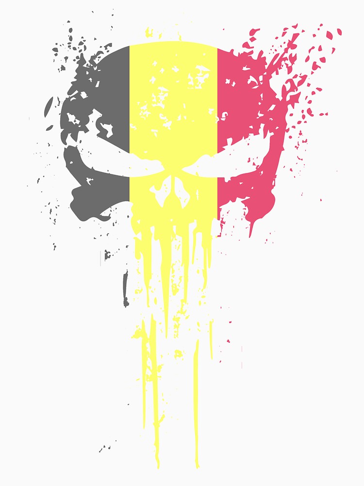Belgium Flag  Skull design by AEGMEDIA