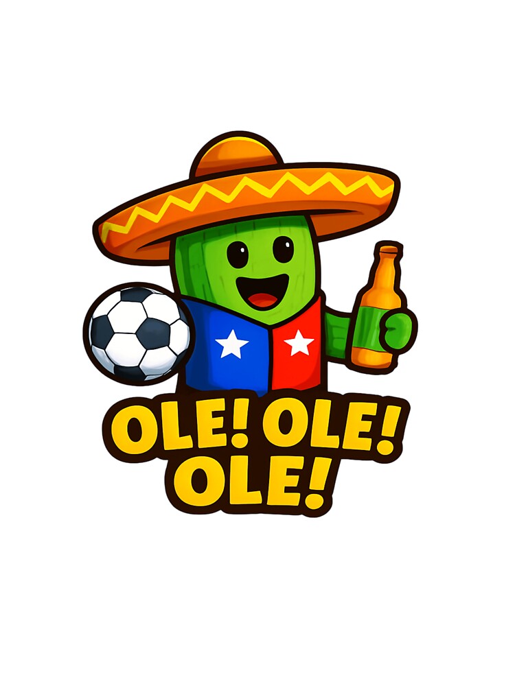 Ole Ole Ole Funny Football Cactus by Pixanova